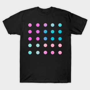 Back to School Teal and Fuchsia Gradient Circles Planner T-Shirt